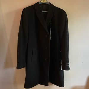 Kenneth Cole Cashmere Blend Men’s Black Wool Coat